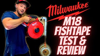 Milwaukee m18 angler fishtape review and pull test [upl. by Enoved919]