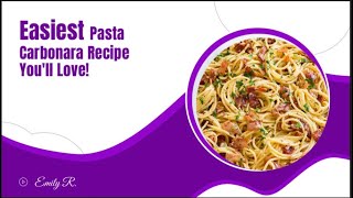 How to cook best pasta carbonara [upl. by Inol512]