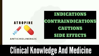 Atropine Injection Atropin Sulphate Indications Contraindications Cautions and Side Effects [upl. by Popper]