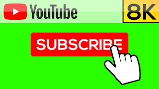 Subscribe Button Green Screen Animation Bell amp Notifications UHD 8K 60FPS  No Copyright [upl. by Elvina889]