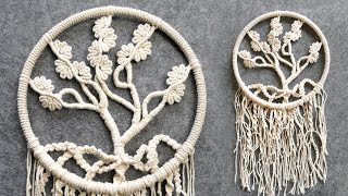 Super easy wall hanging tree of life l How to Make Macrame Tree of Life Dreamcatcher DIY Tutorial [upl. by Basilius]