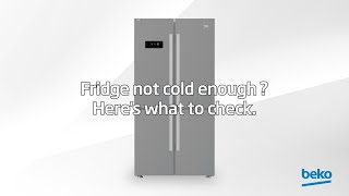 Fridge not cold enough Heres what to check  by Beko [upl. by Ennayehc]