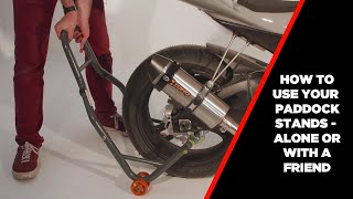 How to Use Motorcycle Paddock Stands [upl. by Otsedom847]