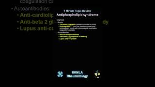 Antiphospholipid syndrome medicalstudent medicaleducation ukmla shorts [upl. by Ardeid924]