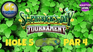 Golf Clash QR Hole 5  Par 4 EAGLE  St Patricks Day Tournament Master Guide [upl. by Ymerrej]