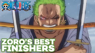 Zoros Best Finishers  One Piece [upl. by Rehpinnej]