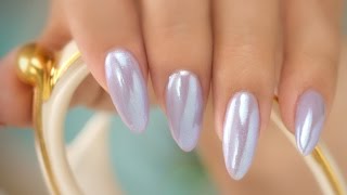 Blue Chrome Over Mauve Gel Polish [upl. by Ahseihs711]