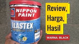 Cat Tembok Nippon Paint Elastex Warna Hitam Black amp Hasilnya [upl. by Paule]