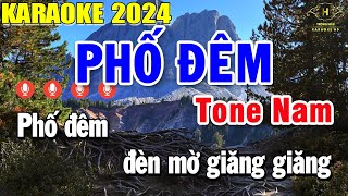 Phố Đêm Karaoke Tone Nam  Am  Nhạc Sống Hay Nhất  Trọng Hiếu [upl. by Yona]