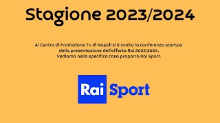 Palinsesto di Rai Sport per la stagione 20232024 [upl. by Lusar]