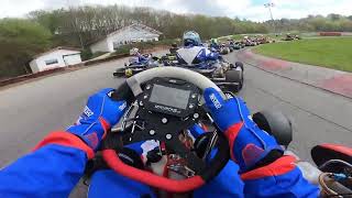 Karting KZ2  KTWB Ampfing 2023  Gentleman  Start and Crash [upl. by Cordeelia]