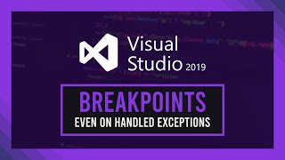 Break on ignoredhandled exceptions  Visual Studio  Exception Settings [upl. by Ayifas]