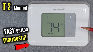 HONEYWELL Home T2 Guide  Basic Manual Digital Thermostat  So SIMPLE amp EASY to use [upl. by Hazaki]