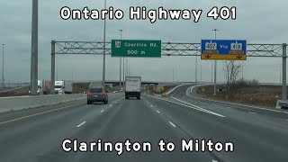 Ontario Highway 401 WB  Clarington to Milton [upl. by Nydnarb]