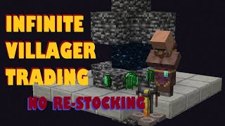 INFINITE Villager Trading No Trade Locking using End Gateways  Minecraft 117 [upl. by Cinom]