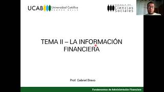 Fundamentos de Administración Financiera Tema II  La Información Financiera 1 de 10 [upl. by Jacoby262]