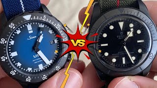 Face2Face Tudor Black Bay Ceramic Vs Sinn U50 S BS [upl. by Ingamar]