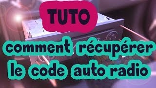 TUTO comment récupérer le code autoradio Renault how to get radio code for your Renault HD [upl. by Eciram]