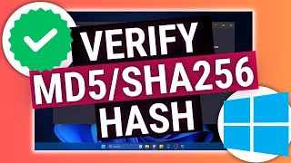 VERIFY MD5  SHA256 Hash or Checksum on Windows 11 [upl. by Eyks]