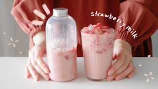 Real strawberry milk 🍓🥛 [upl. by Koa946]