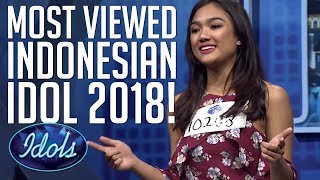 TOP 10 MOST VIEWED INDONESIAN IDOL 2018 AUDITIONS  Idols Global [upl. by Mirth]