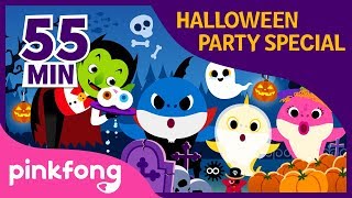 Halloween Sharks and more  Compilation  Halloween Playlist  Pinkfong Halloween Songs [upl. by Anehsak226]