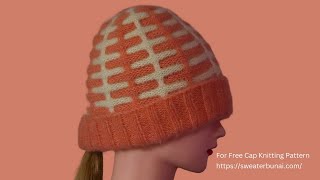 Women Hat Knitting Pattern  Ladies topi ka design [upl. by Noynek]