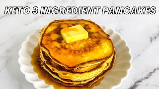 Keto 3Ingredient Coconut Flour Pancakes Recipe [upl. by Enyamart]