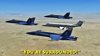 Intercepting Random AIRLINERS in Flight Simulator X Multiplayer Trolling [upl. by Nylirehs]