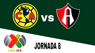 América vs Atlas en vivo LIGA MXAPERTURA Jornada 8 [upl. by Biegel]