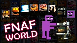 FNAF World 12  Unlock ALL CHARACTERs  Secret Mini Games [upl. by Sucramd283]