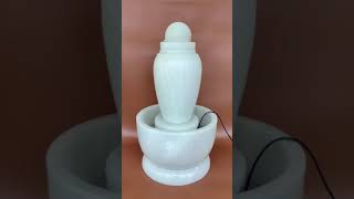 Indoor or Outdoor White Marble Water Fountains with Ball Top 256quot High [upl. by Ennaylloh437]