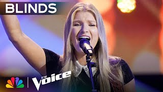 Sloane Simon Sweetly Sings quotUnwrittenquot and Dedicates It to Her Father  Voice Blind Auditions  NBC [upl. by Acinomahs635]