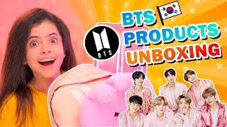 🇰🇷 🫰 BTS Product UNBOXING  BTS Bag 🎒  Neon Light⚡  Bunny 🐰  keyring  Munna Unplugged [upl. by Elleuqram396]