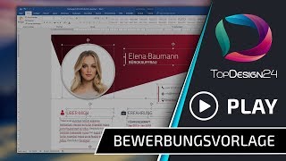 Word Tutorial Moderne Bewerbungsvorlage  kreativ und professionell [upl. by Edalb]