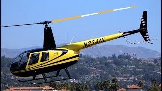 Robinson R44 Helicopter Engine Start Takeoff amp Landing  N234NL [upl. by Yetty]