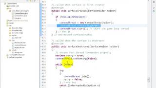 lesson07 19 SurfaceHolder Callback methods [upl. by Hako]