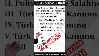 106 Dönem Özel Güvenlik Sınavı Soruları [upl. by Naitsirc]