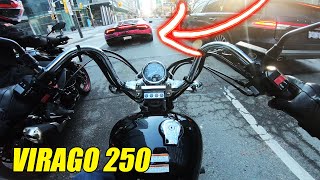 Yamaha Virago 250 XV250  Downtown Toronto Canada [upl. by Fiona]