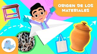 El ORIGEN de los MATERIALES 🧶 Clasificación de materiales para niños 🧱 Naturales y artificiales [upl. by Aliza]