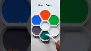 Blue  Orange  Green   colormixing satisfying paintmixing oddlysatisfying viralshorts [upl. by Nihcas]