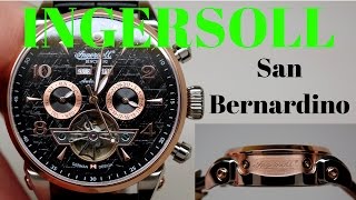 4K INGERSOLL SAN BERNARDINO MENS WATCH REVIEW MODEL IN4514RBK [upl. by Azmuh]