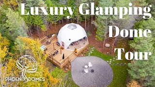 Geodome Glamping Tour  Birchwood Luxury Camping [upl. by Lemraj]