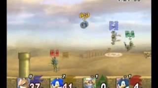 SSBB Online basic brawl on Mushroomy Kingdom 101210 [upl. by Brosy]