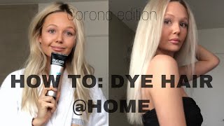 Dye hair home Quarantine edition Syoss wash out Platin blond [upl. by Moyna]