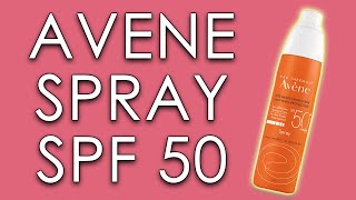 AVENE SPRAY SPF 50  skin test short review amp INCI ingredients [upl. by Ambrosane]