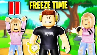 I Can Freeze Time In Roblox Brookhaven 😲🥶 [upl. by Lemart]