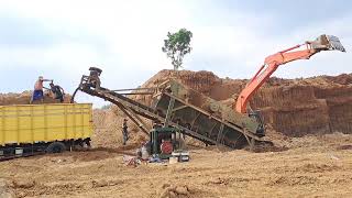 Awesome View  Construction Process Excavator Hitachi and Dump Truck Working Together [upl. by Anitrebla]