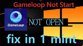 Gameloop not start  Gameloop not open  gameloop not start  gameloop not starting [upl. by Akirre]