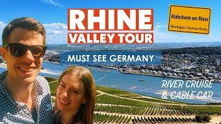 Ring Tour Rüdesheim am Rhein in 4K  Cable Car Rhine Valley amp River Cruise  Germany [upl. by Krug644]